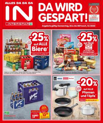 Angebote INTERSPAR - 30.6.2022 - 13.7.2022.