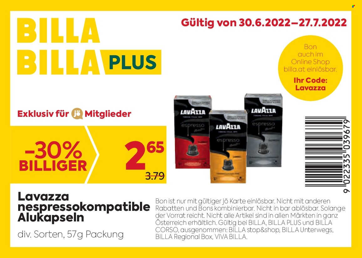 Angebote Billa - 30.6.2022 - 27.7.2022. Seite 1