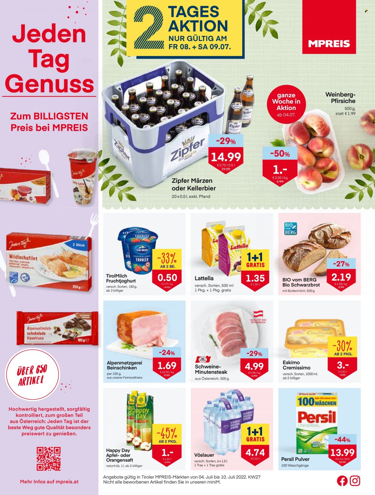 Angebote MPREIS - 4.7.2022 - 10.7.2022. Seite 1
