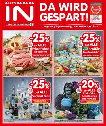 Angebote INTERSPAR - 7.7.2022 - 13.7.2022.