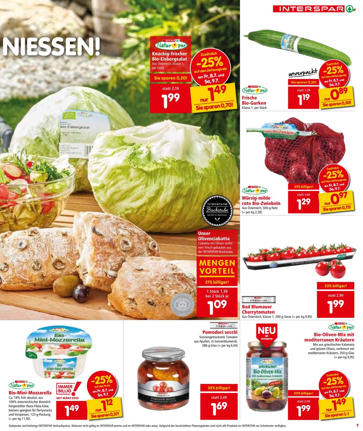 Angebote INTERSPAR - 7.7.2022 - 13.7.2022. Seite 9