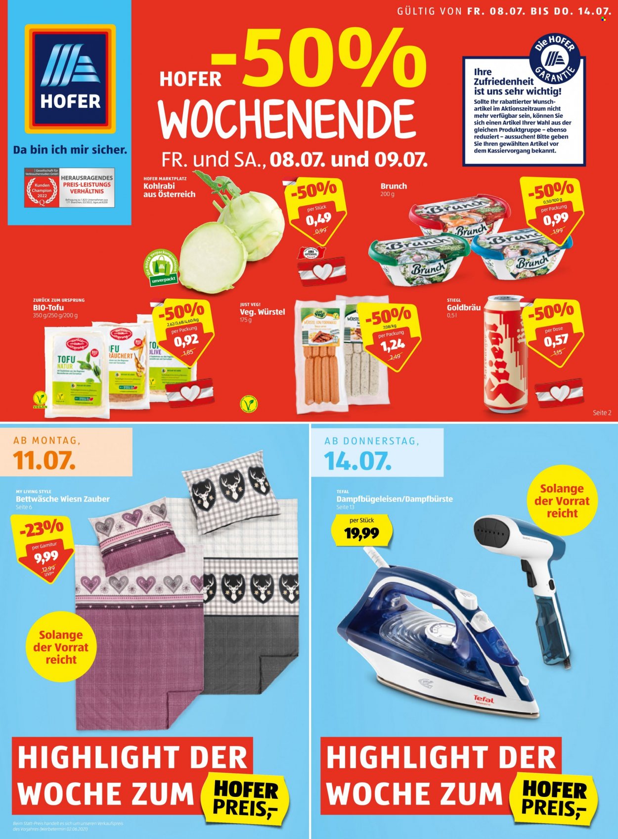 Angebote Hofer - 8.7.2022 - 14.7.2022. Seite 1