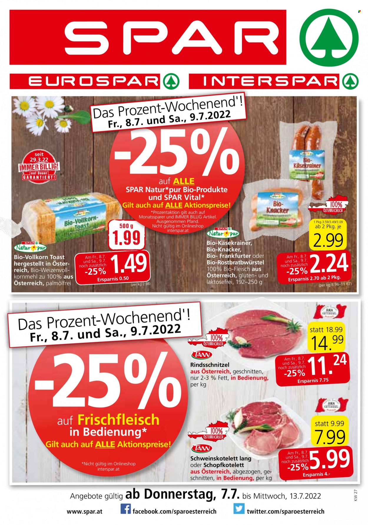 Angebote INTERSPAR - 7.7.2022 - 13.7.2022. Seite 1