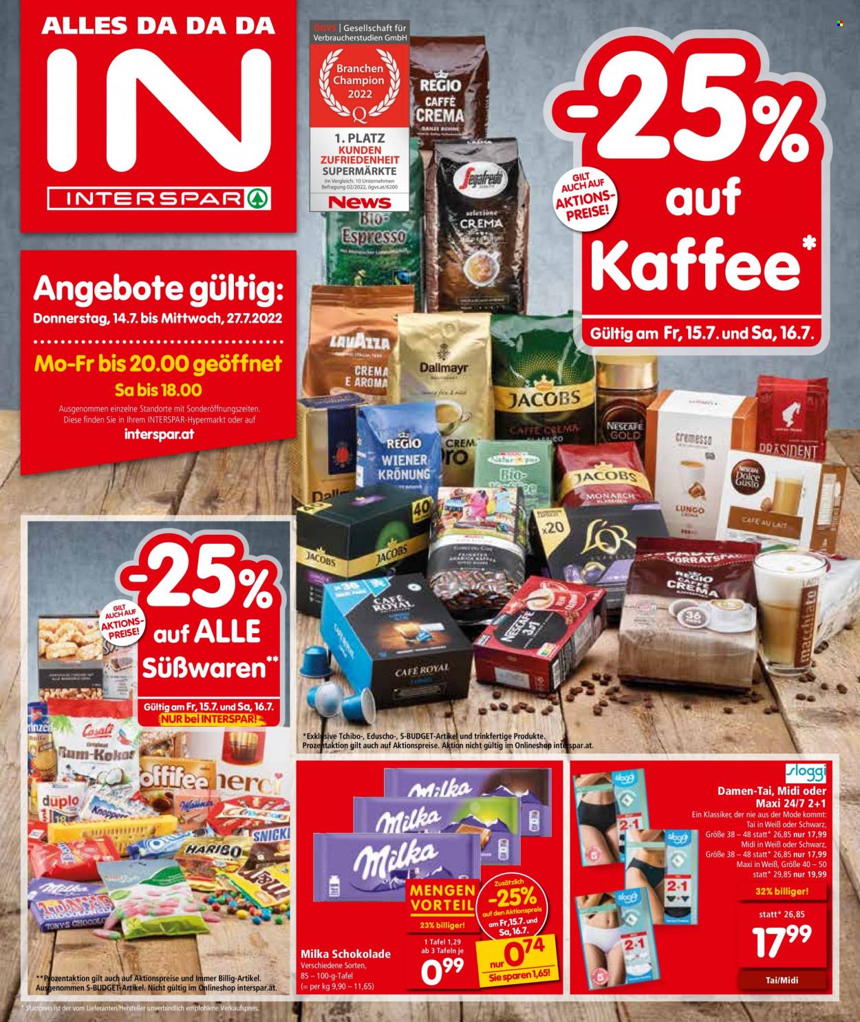 Angebote INTERSPAR - 14.7.2022 - 27.7.2022. Seite 1