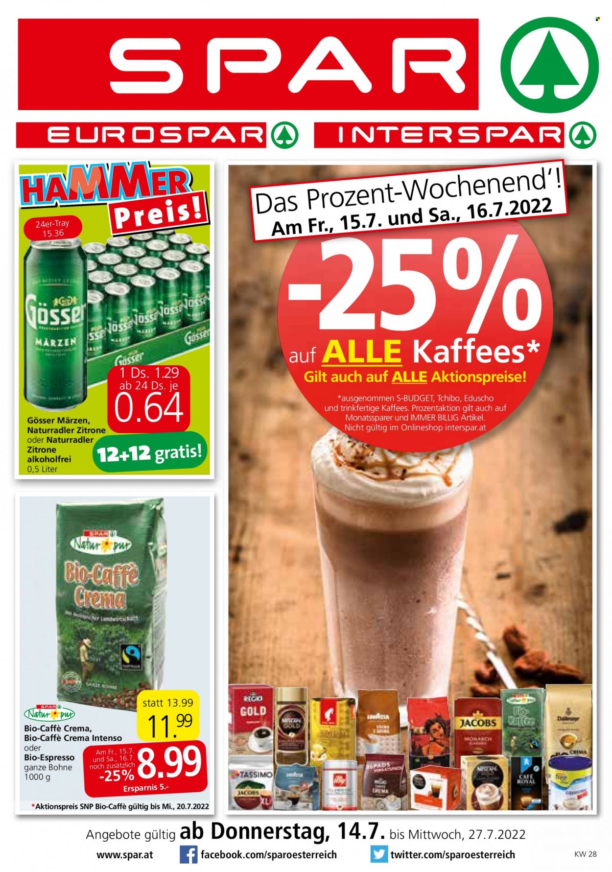Angebote INTERSPAR - 14.7.2022 - 27.7.2022. Seite 1