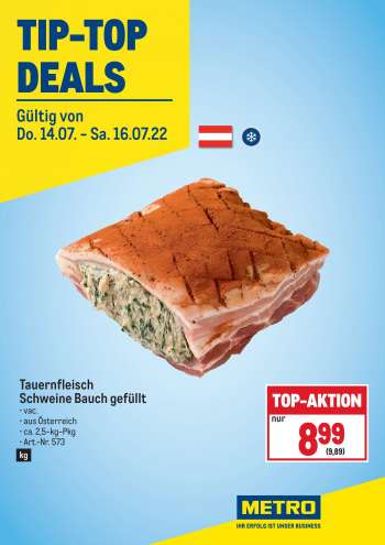 Angebote Metro - 14.7.2022 - 16.7.2022.