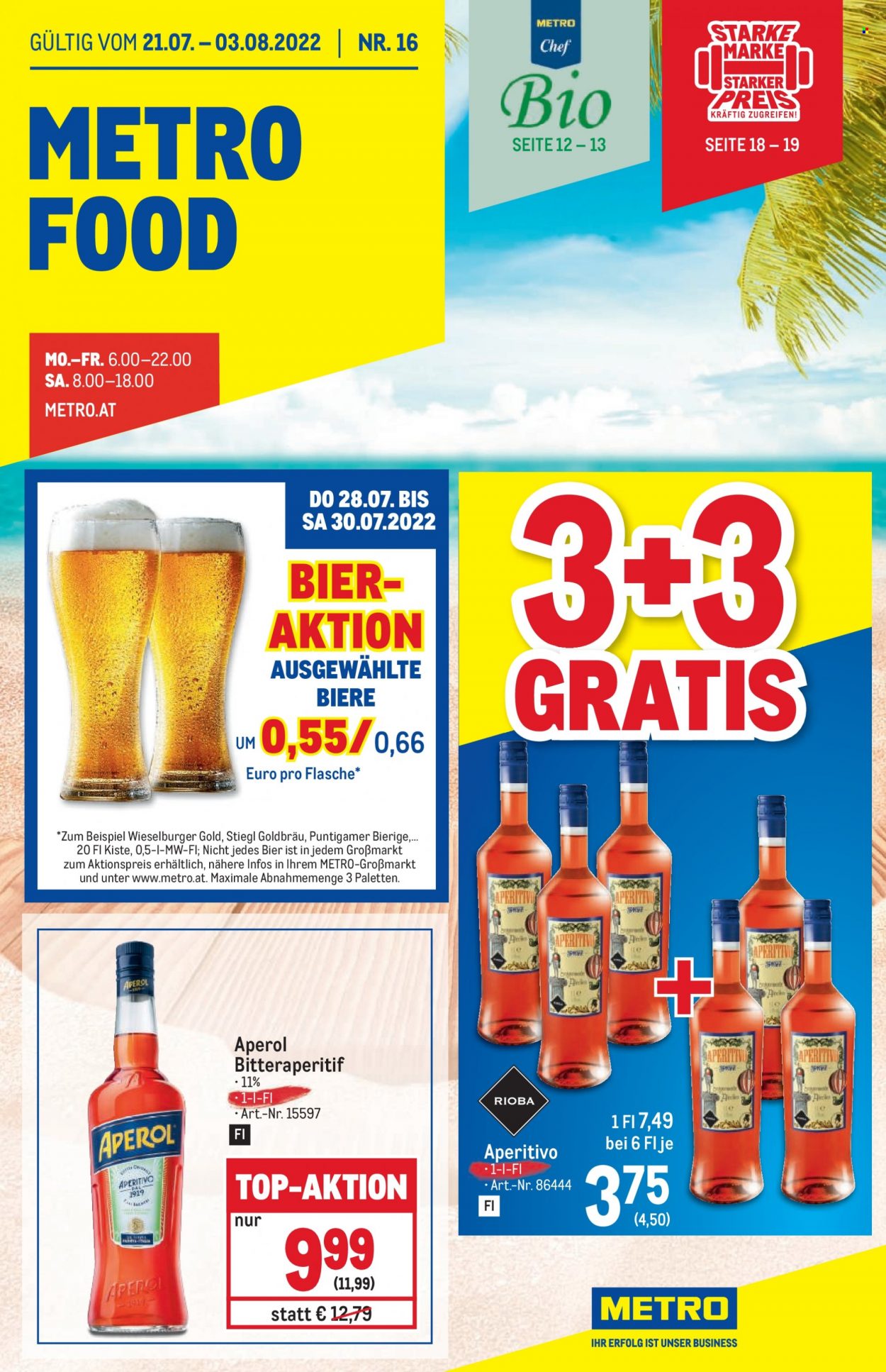Angebote Metro - 21.7.2022 - 3.8.2022. Seite 1