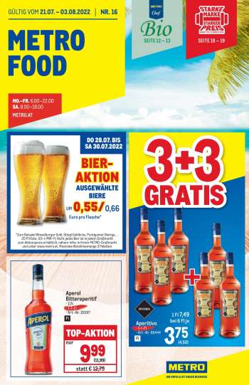 Angebote Metro - 21.7.2022 - 3.8.2022.