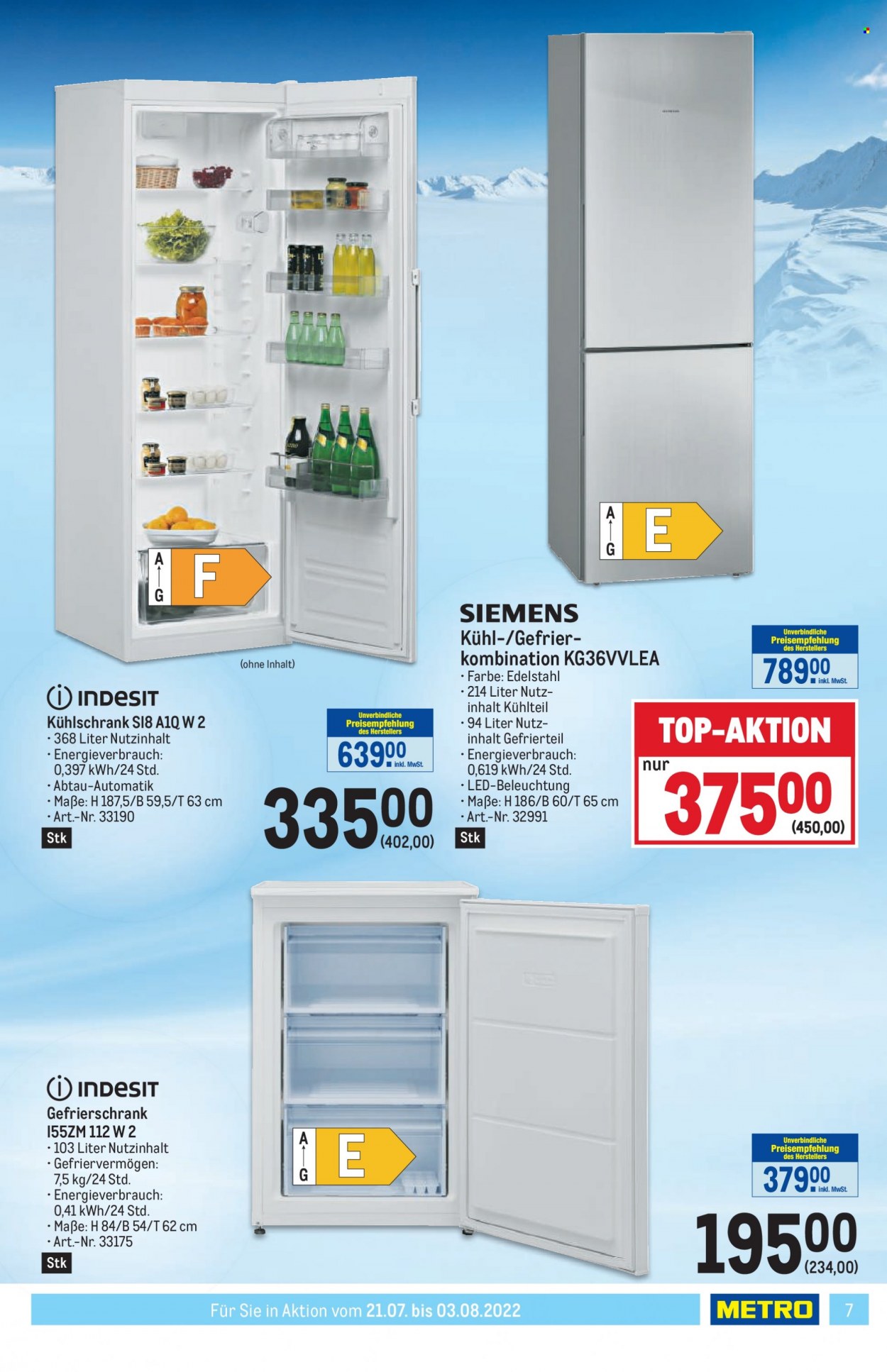 Angebote Metro - 21.7.2022 - 3.8.2022. Seite 7