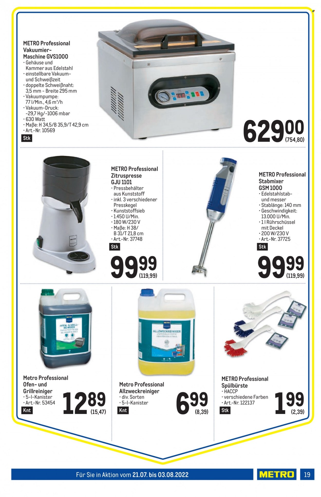 Angebote Metro - 21.7.2022 - 3.8.2022. Seite 19