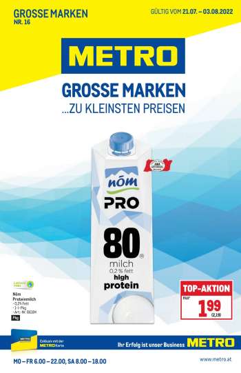 Angebote Metro - 21.7.2022 - 3.8.2022.