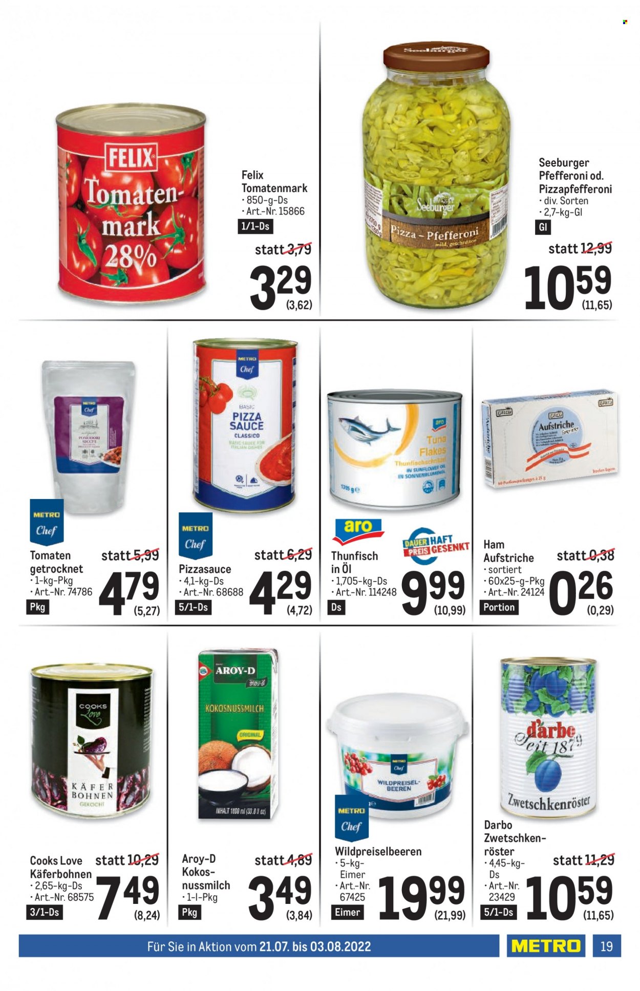 Angebote Metro - 21.7.2022 - 3.8.2022. Seite 19