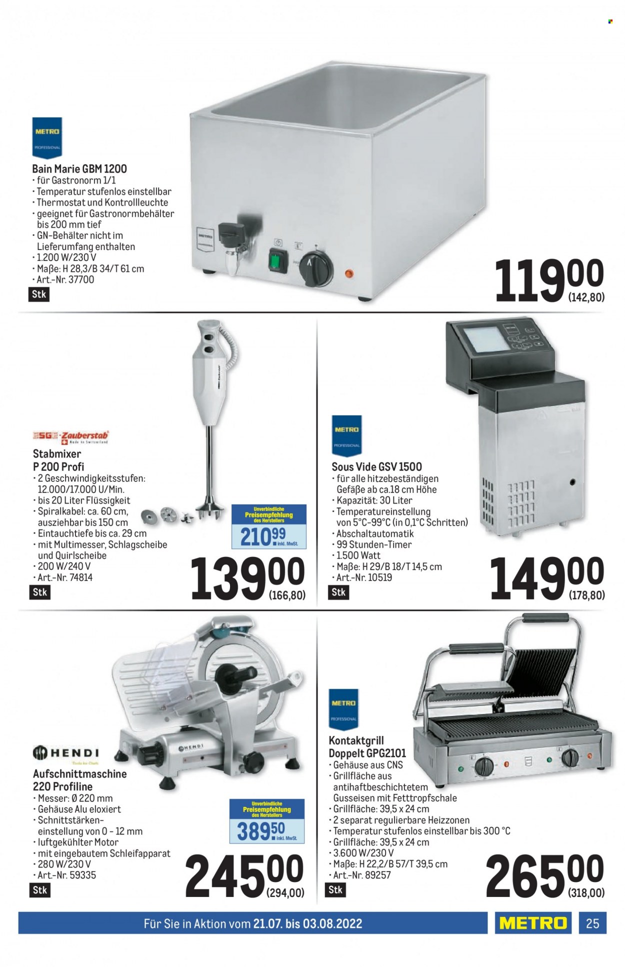 Angebote Metro - 21.7.2022 - 3.8.2022. Seite 25