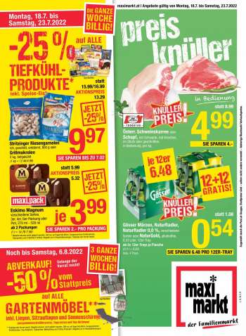 Angebote Maximarkt - 18.7.2022 - 23.7.2022.