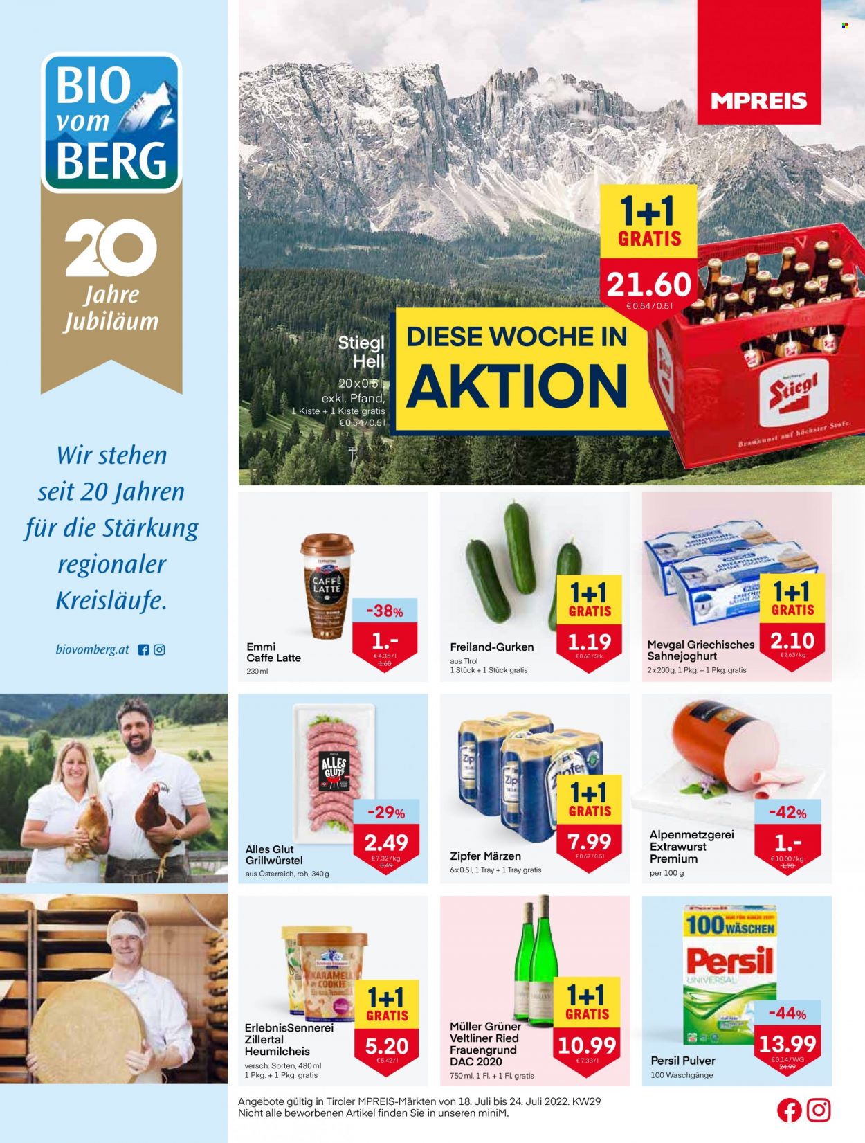 Angebote MPREIS - 18.7.2022 - 24.7.2022. Seite 1