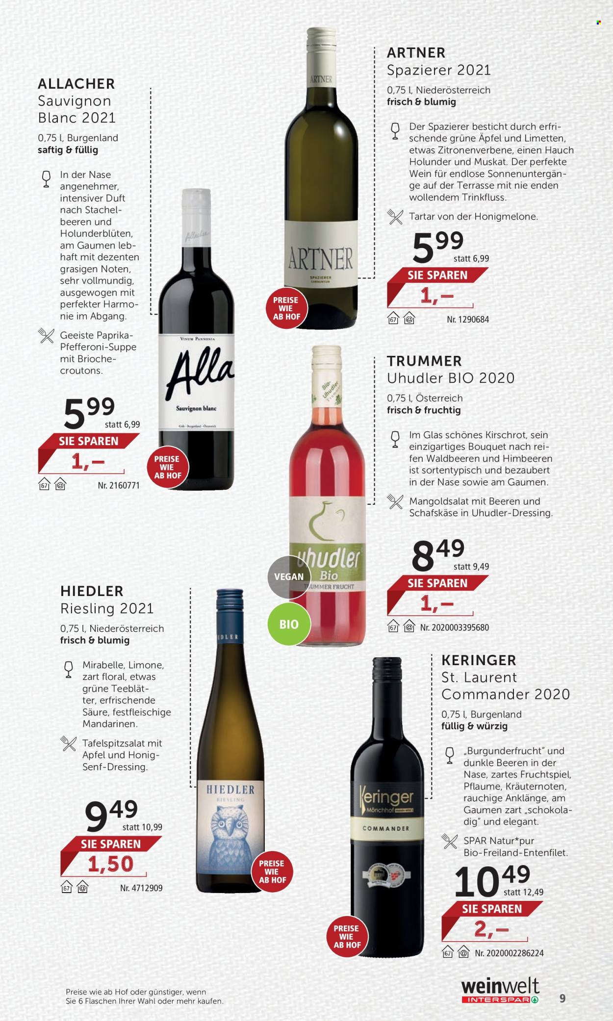 Angebote INTERSPAR - 21.7.2022 - 17.8.2022. Seite 9