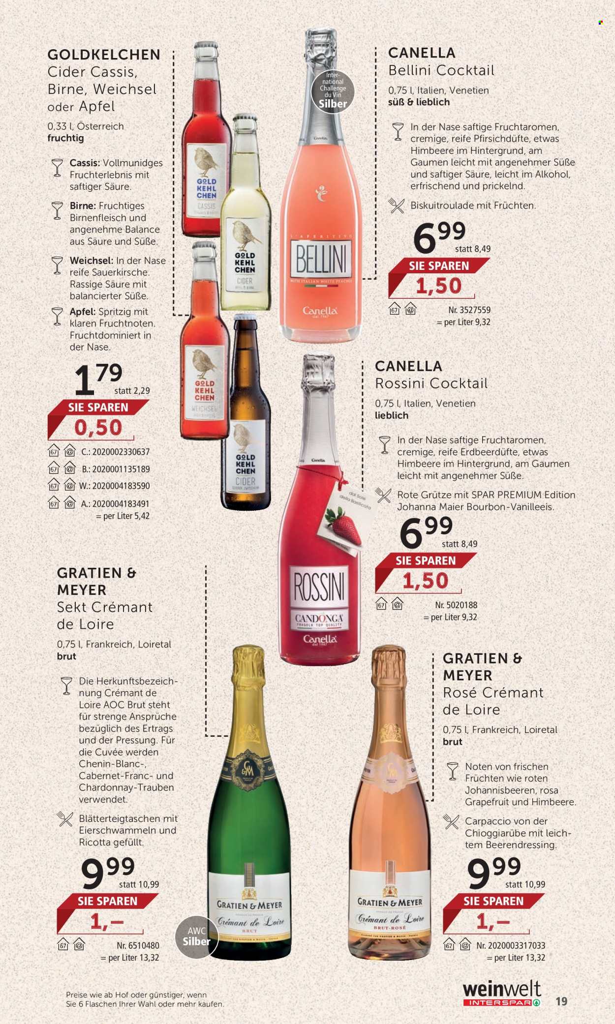 Angebote INTERSPAR - 21.7.2022 - 17.8.2022. Seite 19