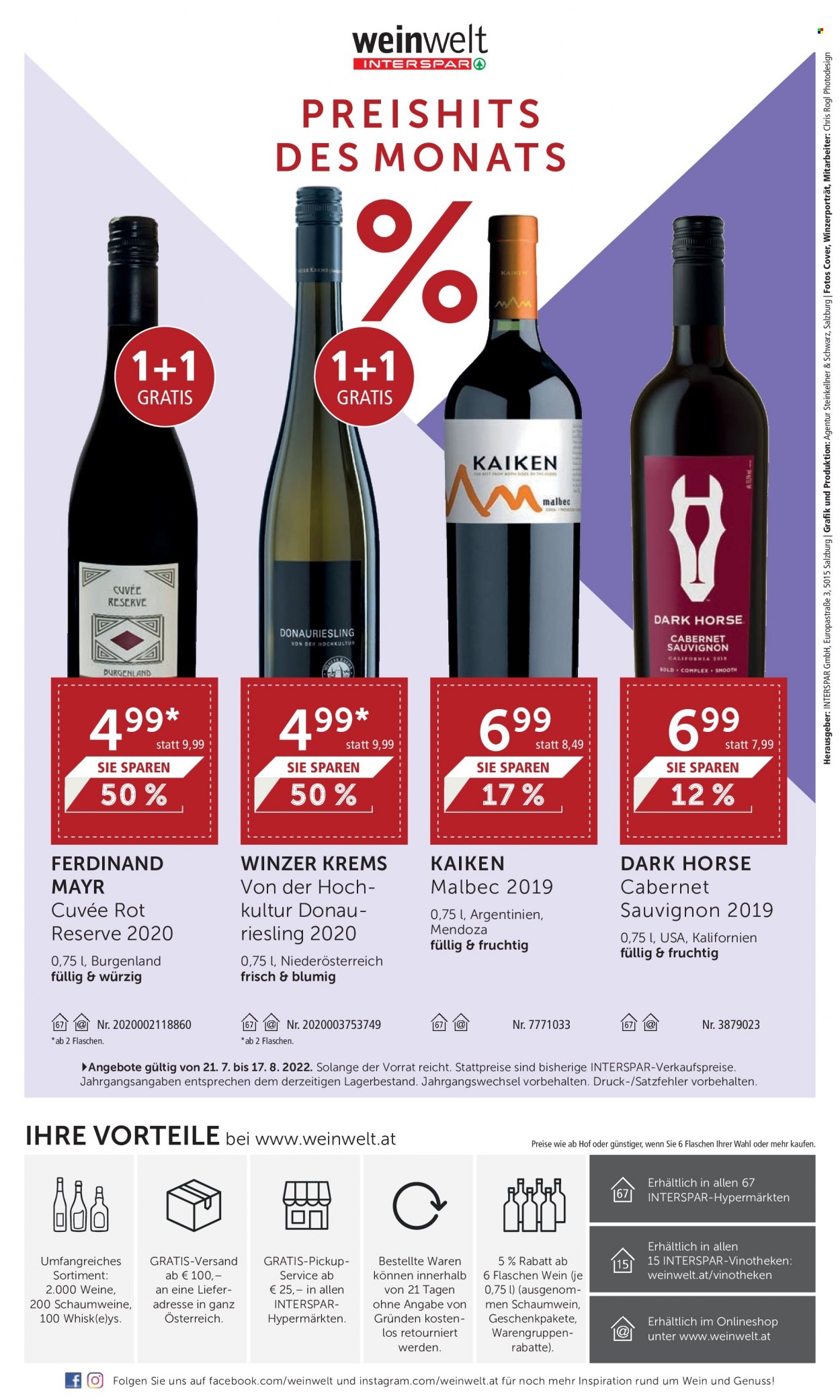 Angebote INTERSPAR - 21.7.2022 - 17.8.2022. Seite 24
