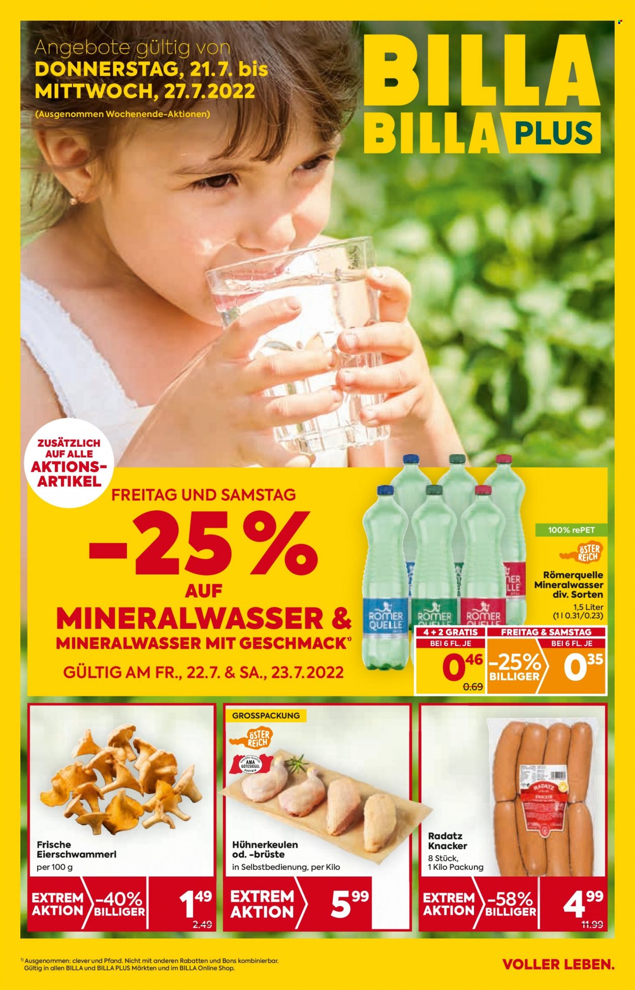 Angebote Billa - 21.7.2022 - 27.7.2022. Seite 1