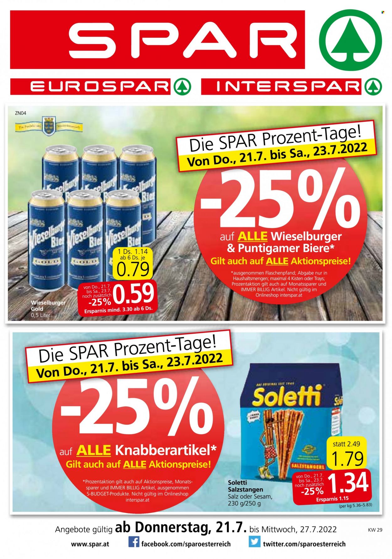 Angebote INTERSPAR - 21.7.2022 - 27.7.2022. Seite 1
