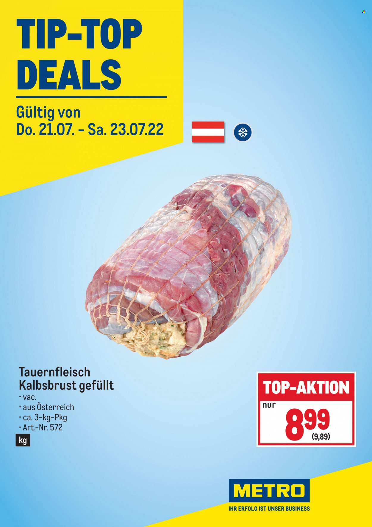 Angebote Metro - 21.7.2022 - 23.7.2022. Seite 1