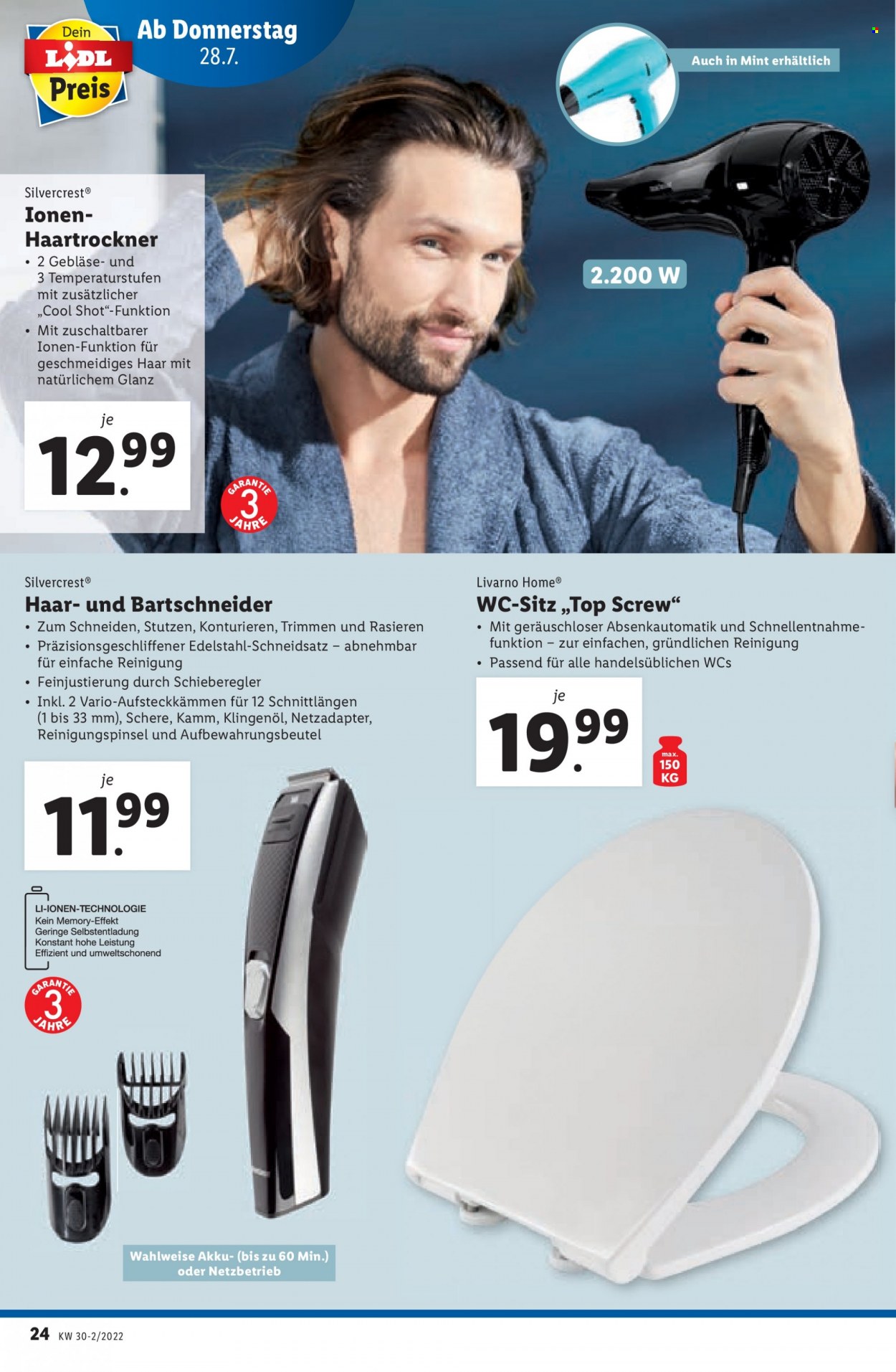 Angebote Lidl - 28.7.2022 - 3.8.2022. Seite 24