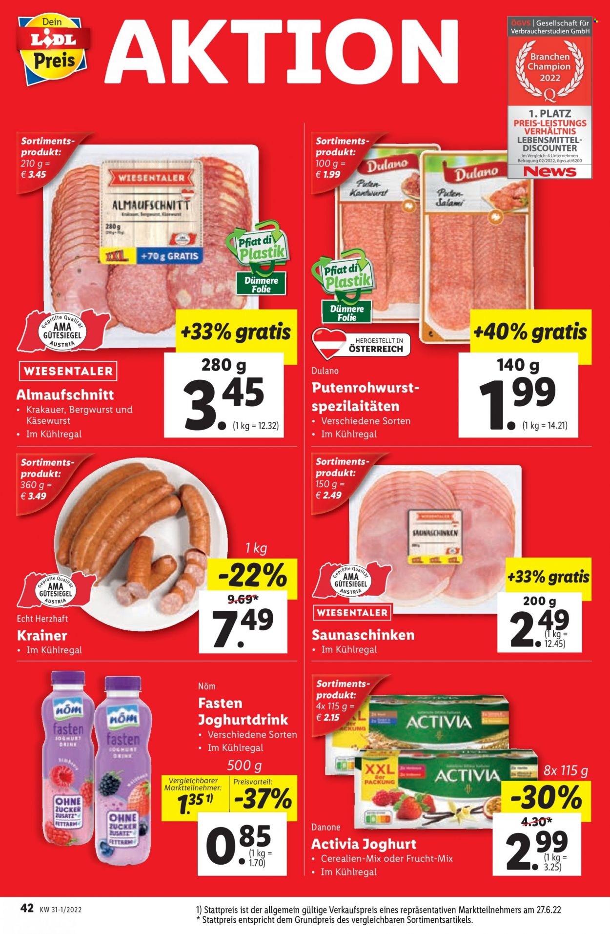 Angebote Lidl - 28.7.2022 - 3.8.2022. Seite 42