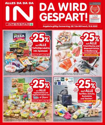 Angebote INTERSPAR - 28.7.2022 - 10.8.2022.