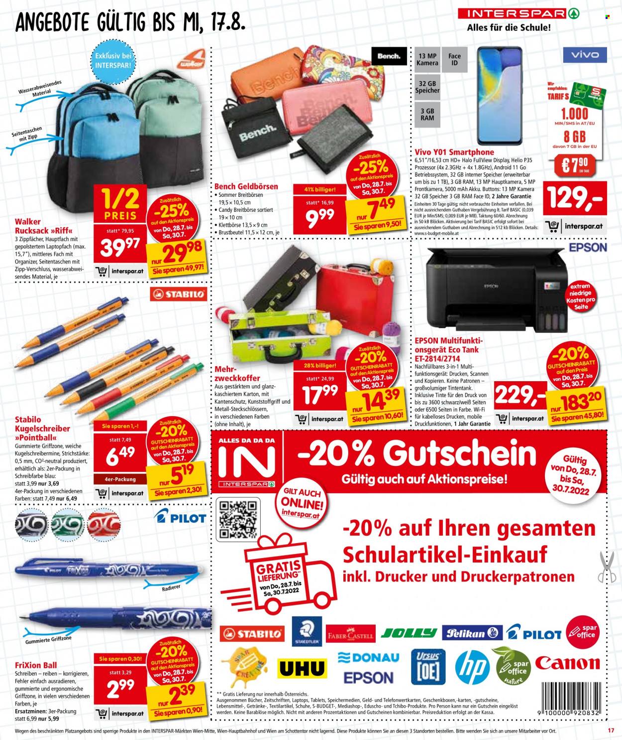 Angebote INTERSPAR - 28.7.2022 - 10.8.2022. Seite 17