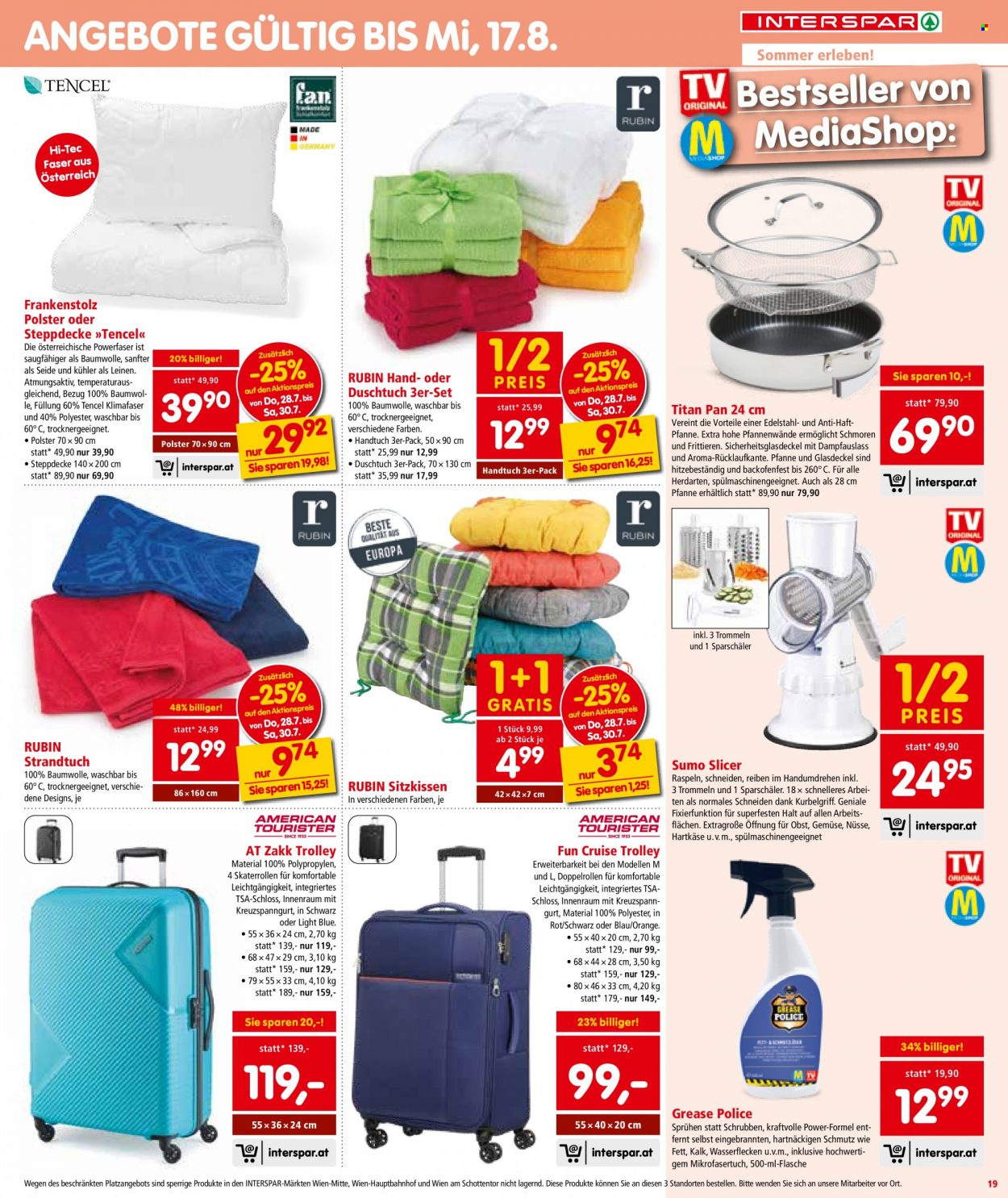 Angebote INTERSPAR - 28.7.2022 - 10.8.2022. Seite 19