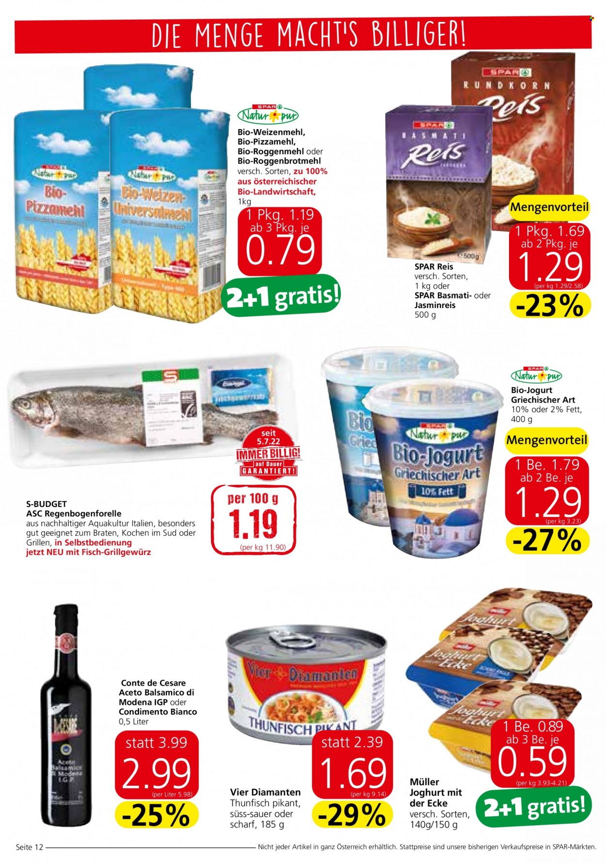 Angebote SPAR - 28.7.2022 - 10.8.2022. Seite 12