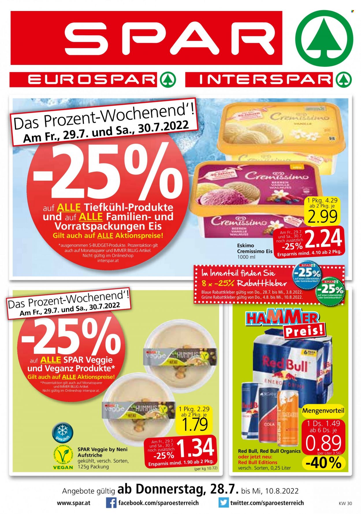 Angebote INTERSPAR - 28.7.2022 - 10.8.2022. Seite 1