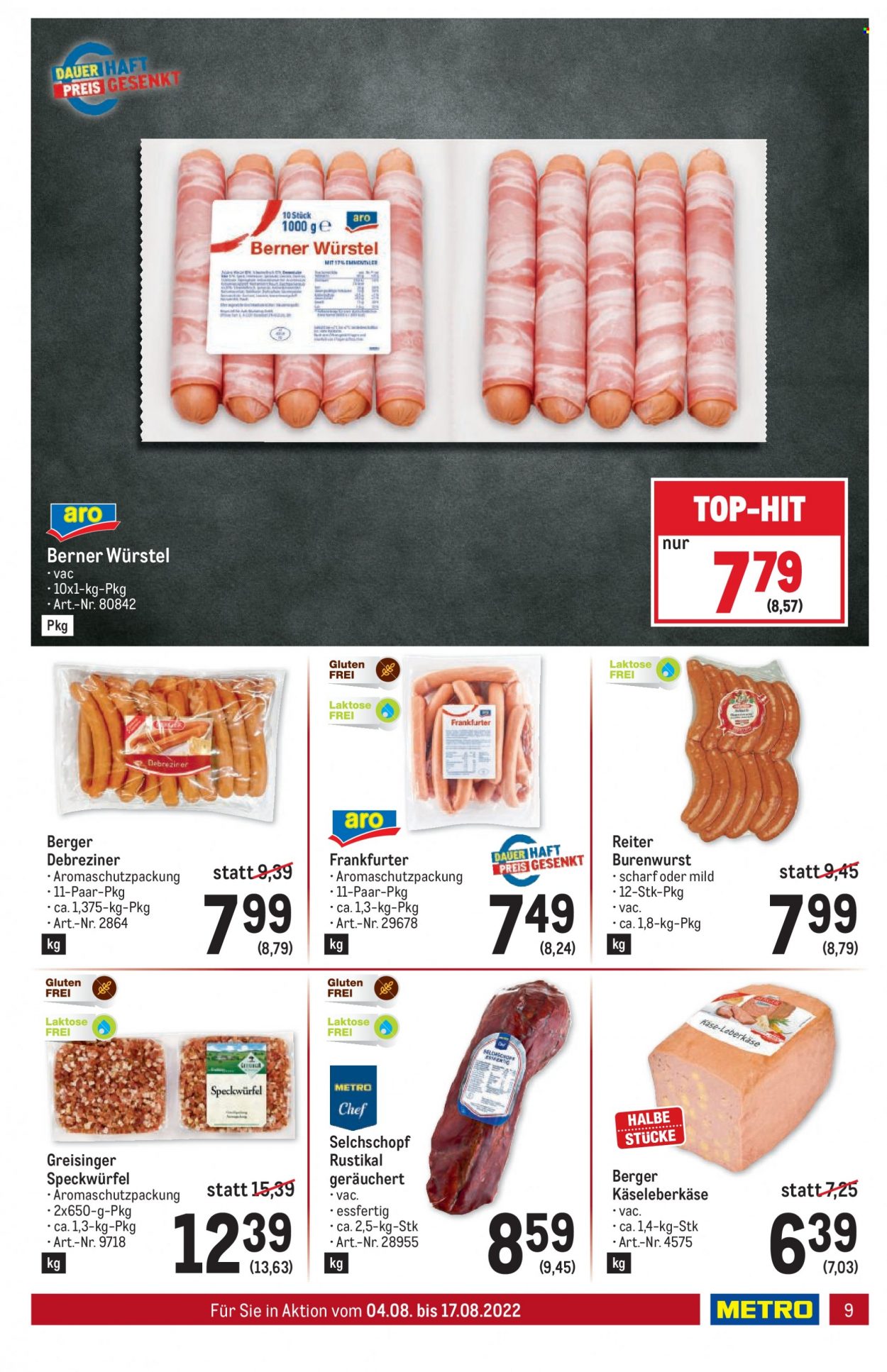 Angebote Metro - 4.8.2022 - 17.8.2022. Seite 9