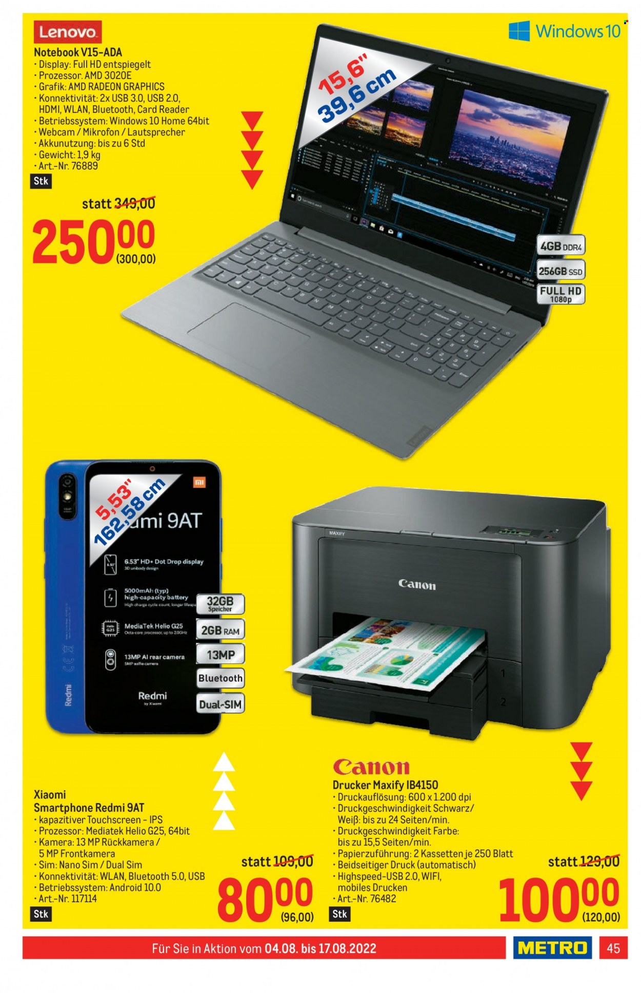 Angebote Metro - 4.8.2022 - 17.8.2022. Seite 45