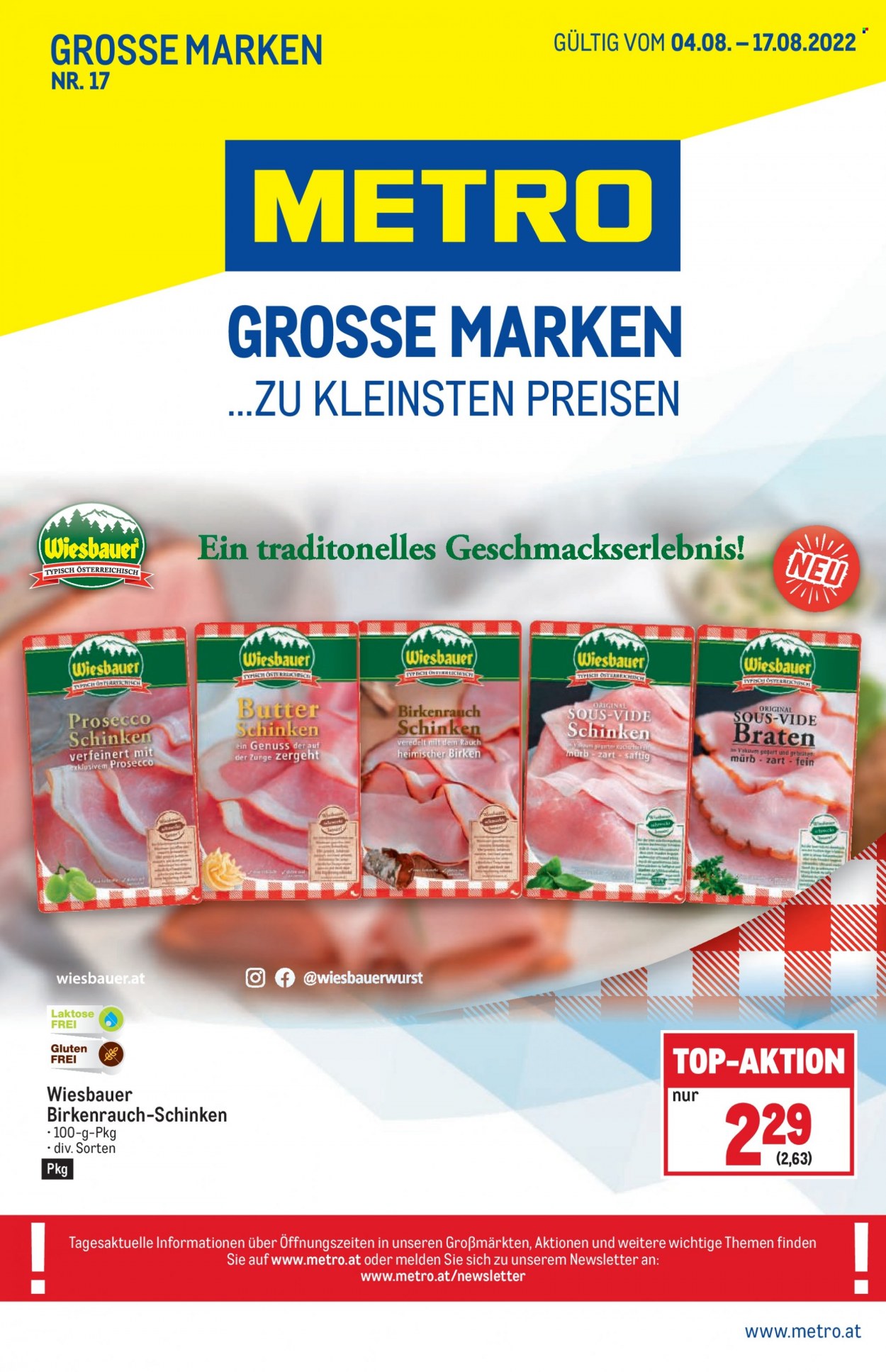 Angebote Metro - 4.8.2022 - 17.8.2022. Seite 1