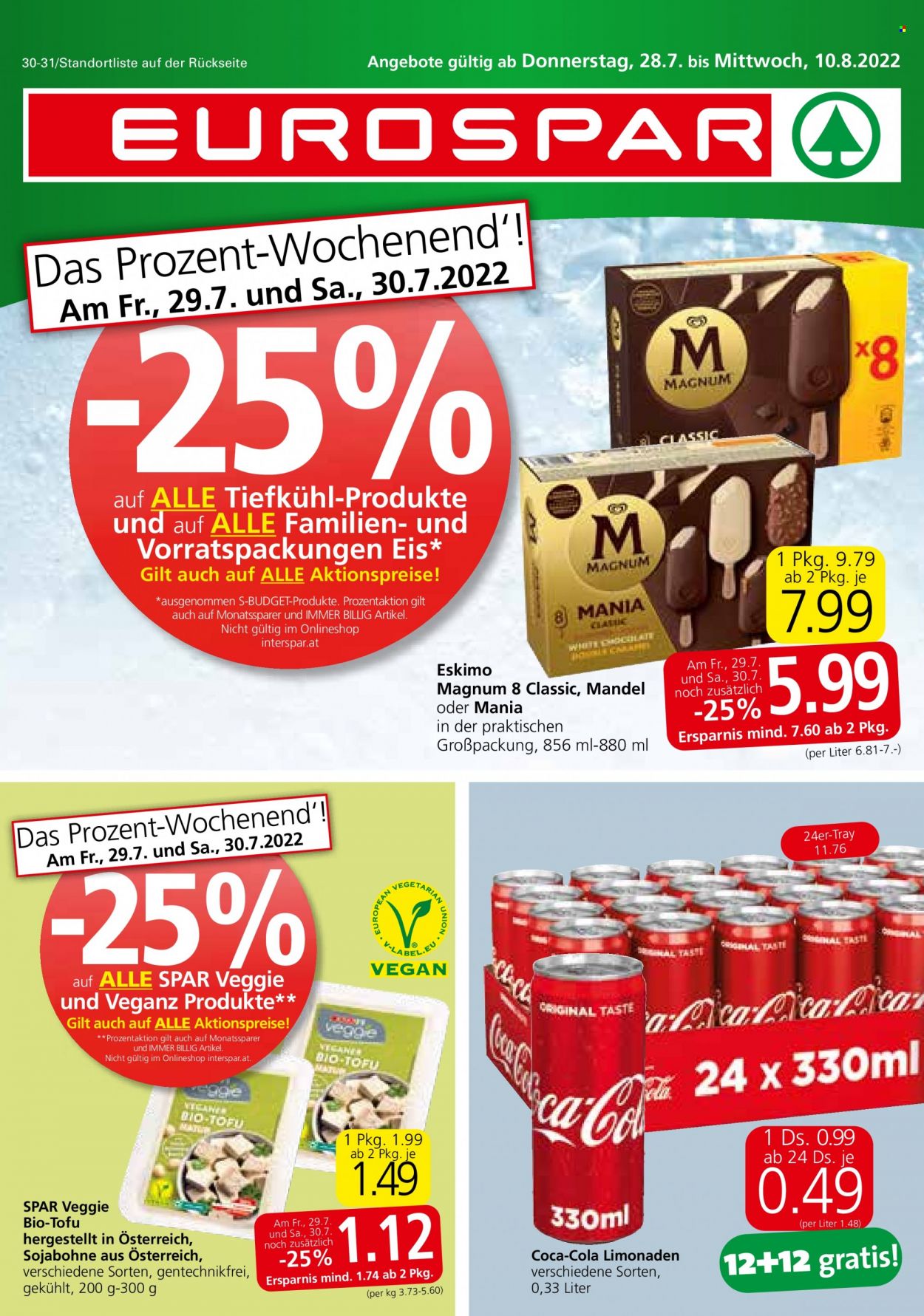 Angebote EUROSPAR - 28.7.2022 - 10.8.2022. Seite 1