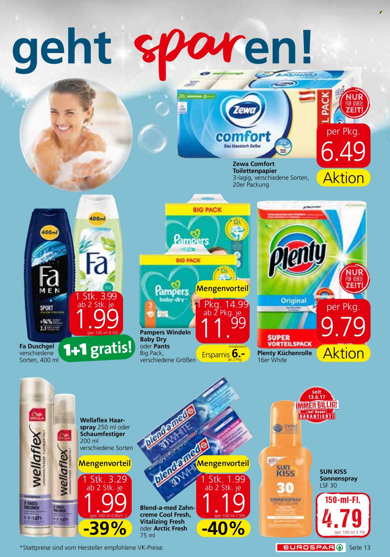 Angebote EUROSPAR - 28.7.2022 - 10.8.2022. Seite 13