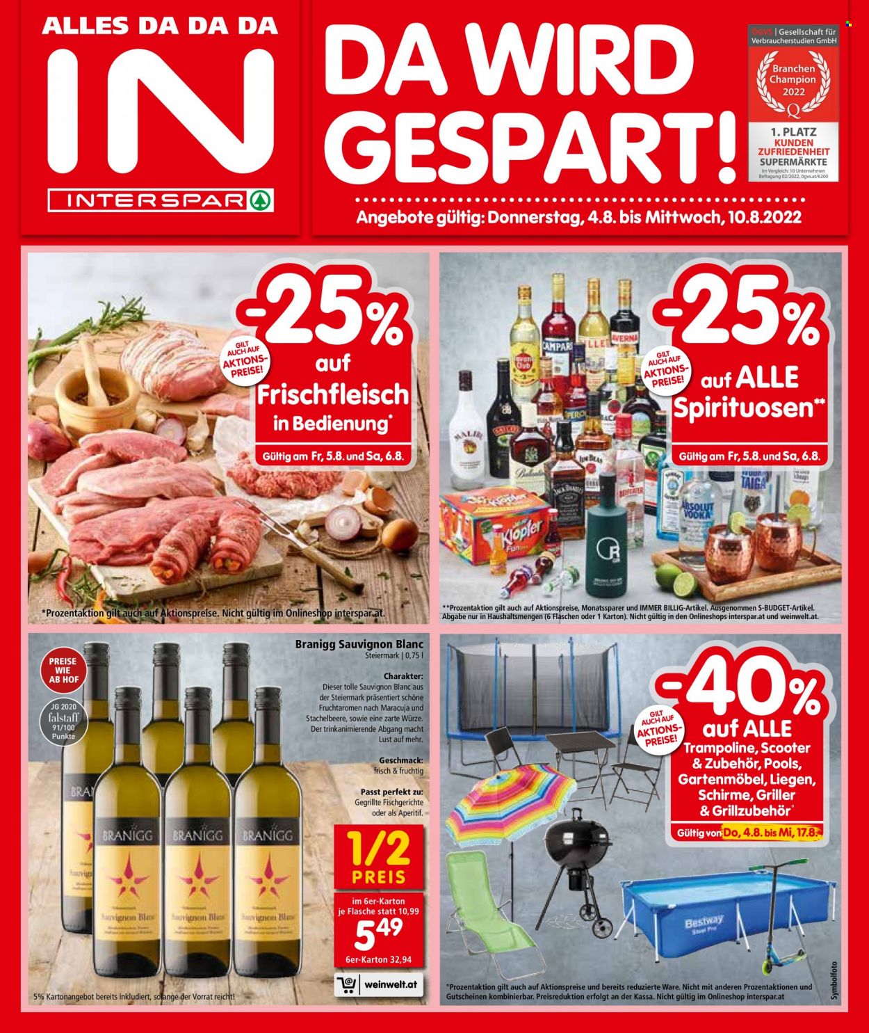 Angebote INTERSPAR - 4.8.2022 - 10.8.2022. Seite 1