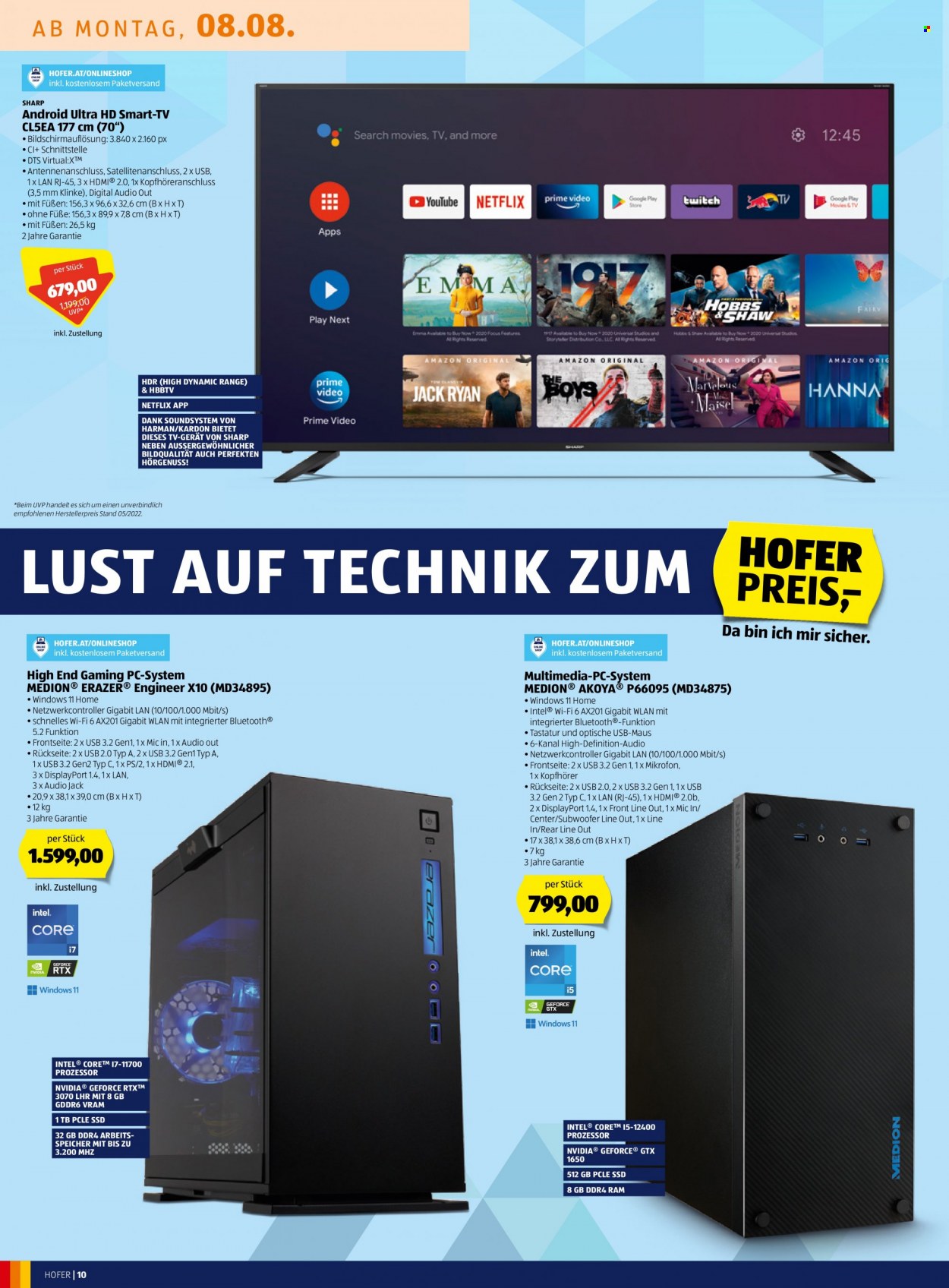 Angebote Hofer - 5.8.2022 - 11.8.2022. Seite 10
