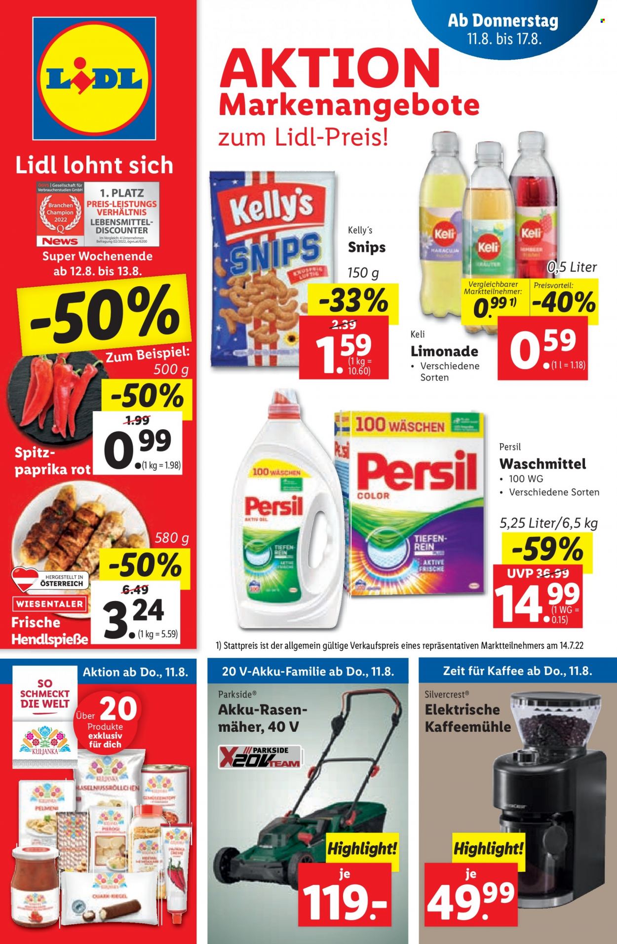 Angebote Lidl - 11.8.2022 - 17.8.2022. Seite 1
