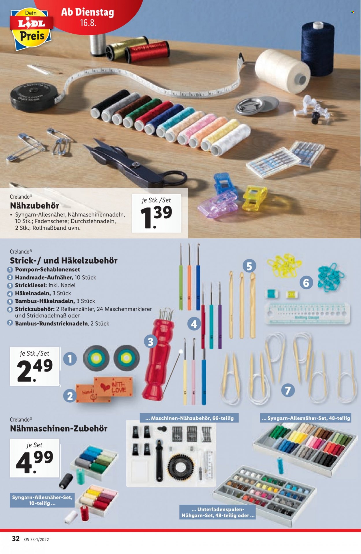 Angebote Lidl - 11.8.2022 - 17.8.2022. Seite 32