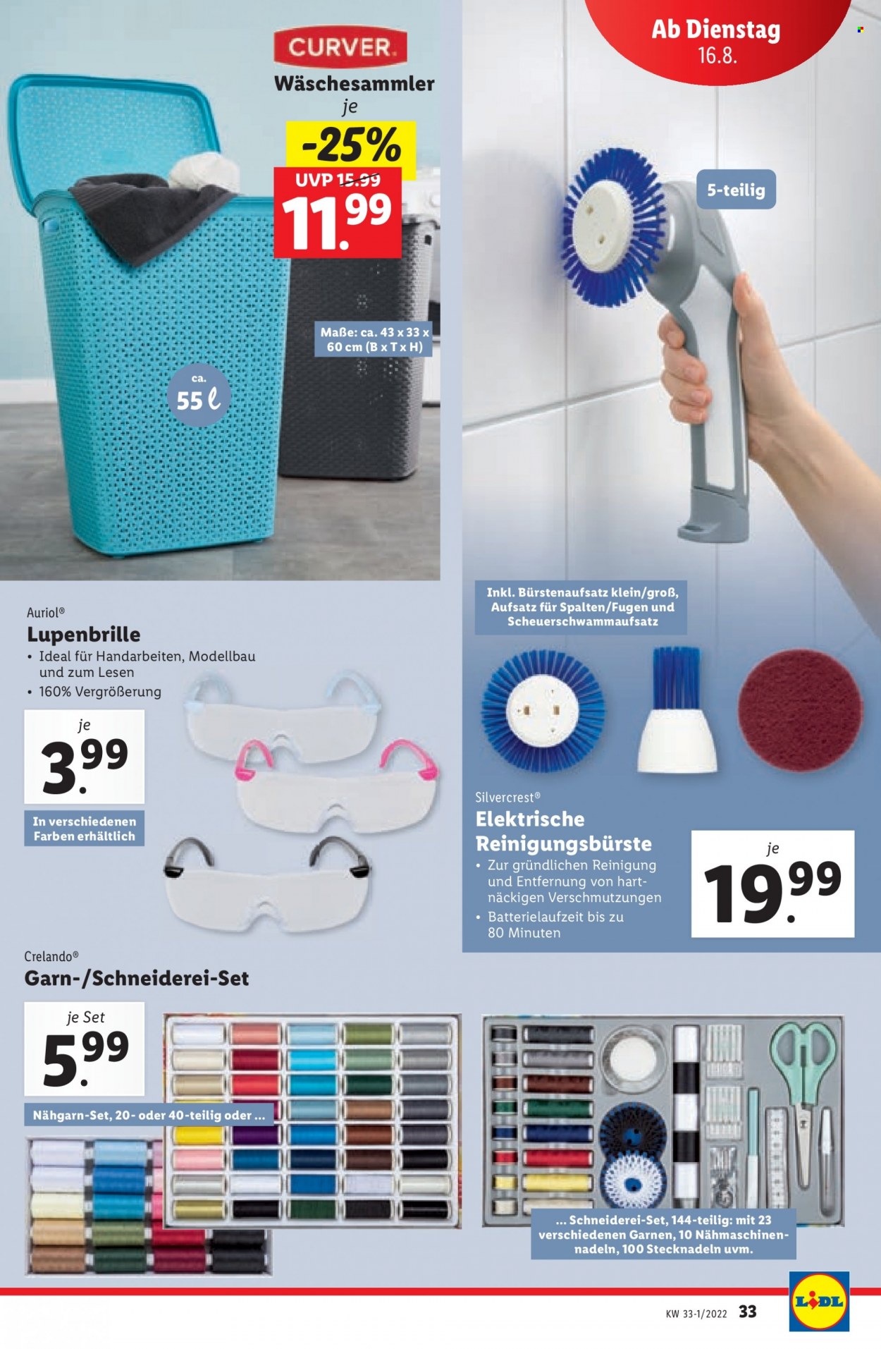 Angebote Lidl - 11.8.2022 - 17.8.2022. Seite 33