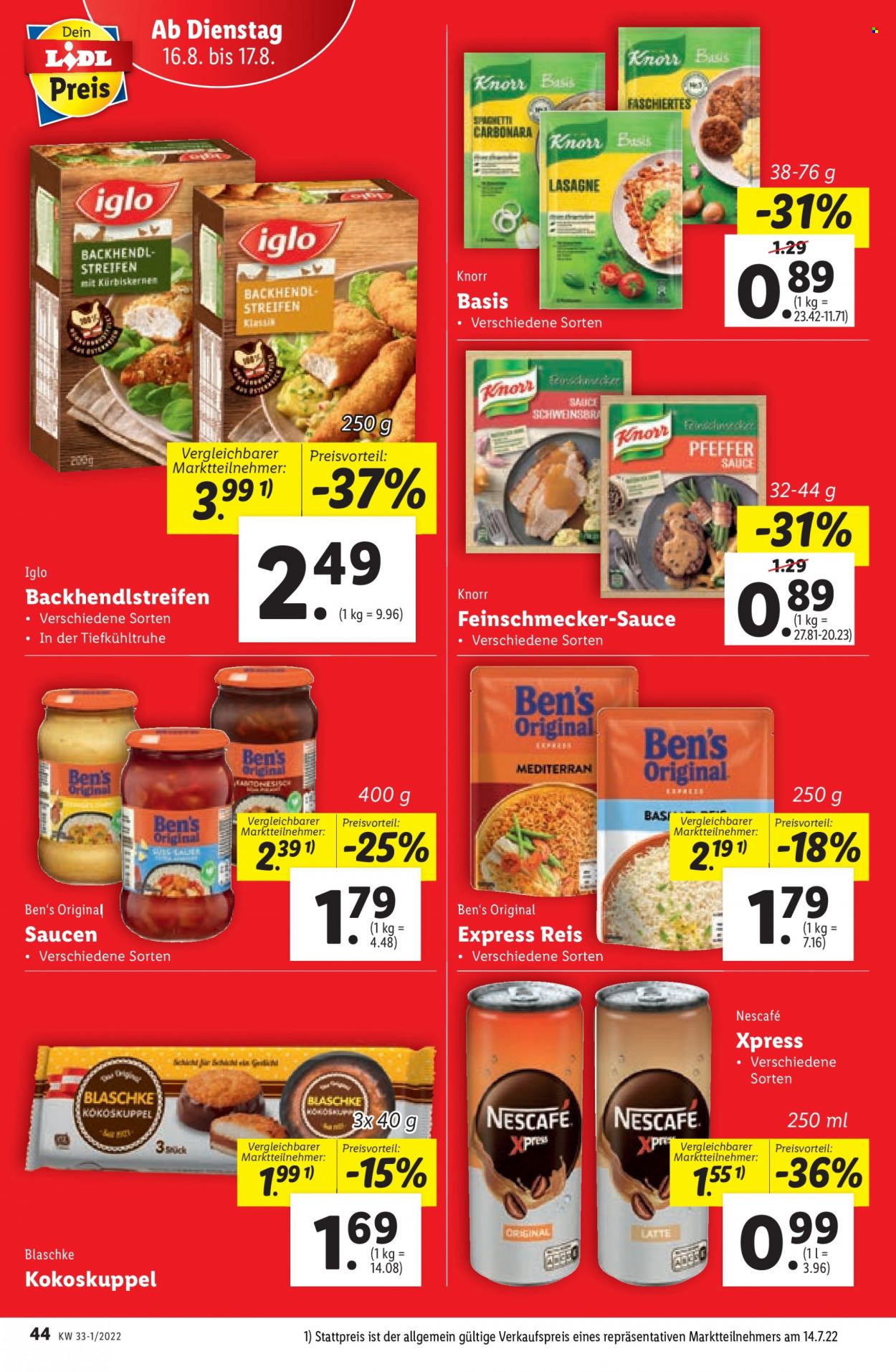 Angebote Lidl - 11.8.2022 - 17.8.2022. Seite 44