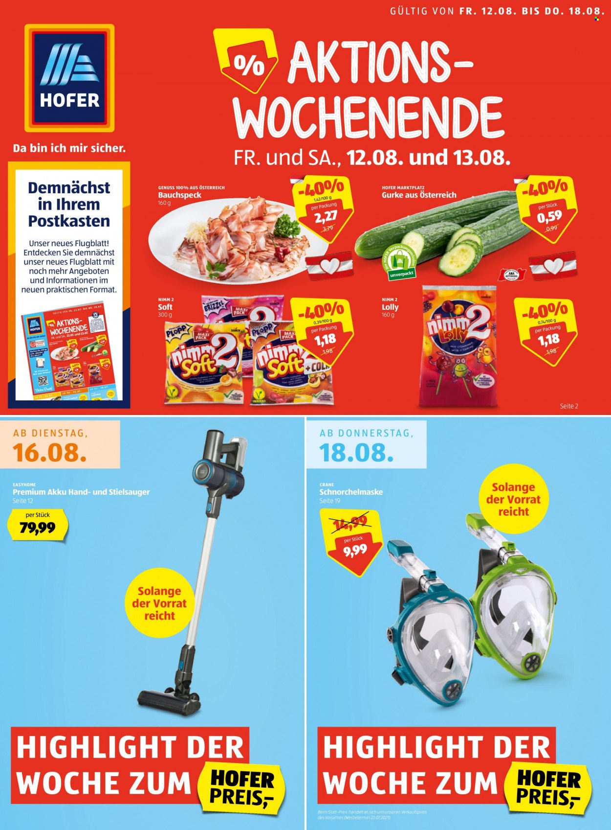 Angebote Hofer - 12.8.2022 - 18.8.2022. Seite 1