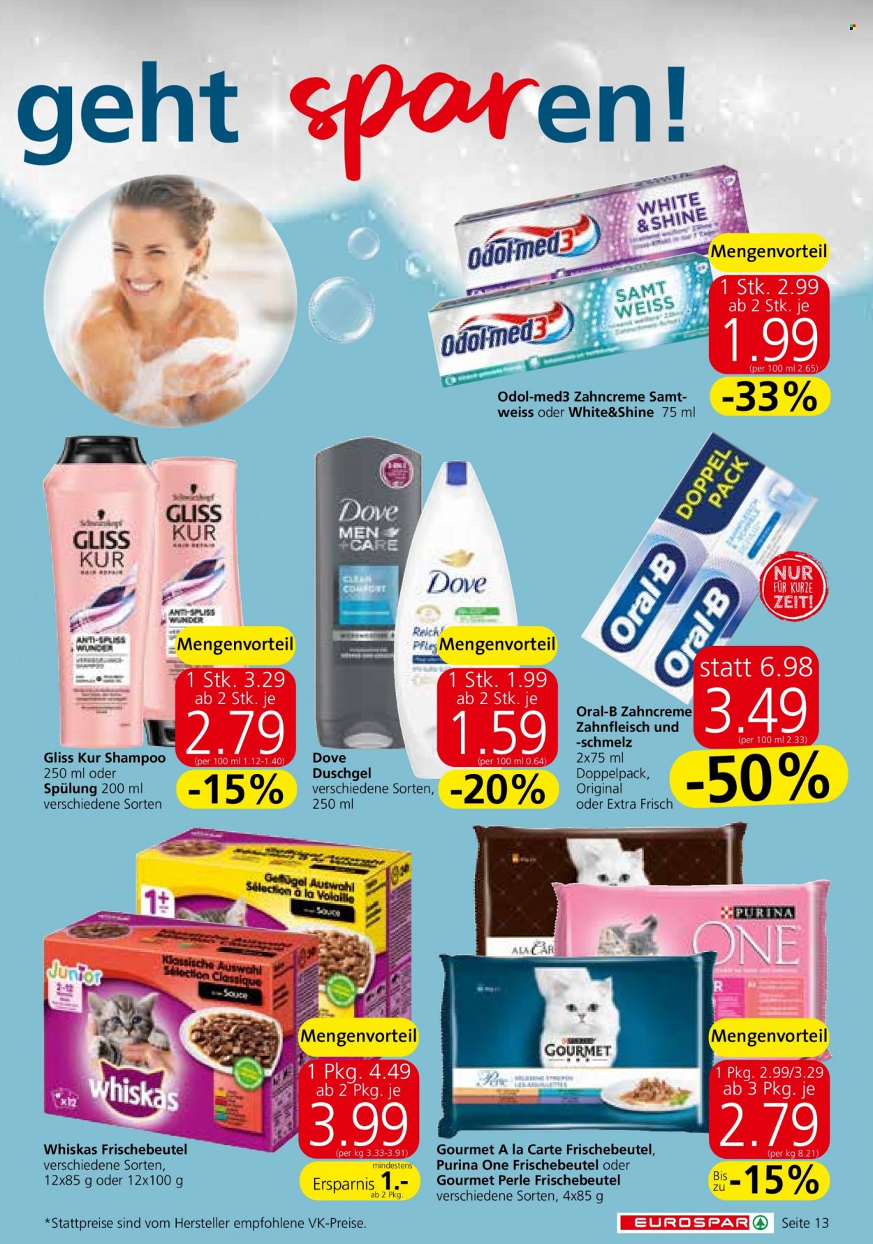 Angebote EUROSPAR - 11.8.2022 - 24.8.2022. Seite 13