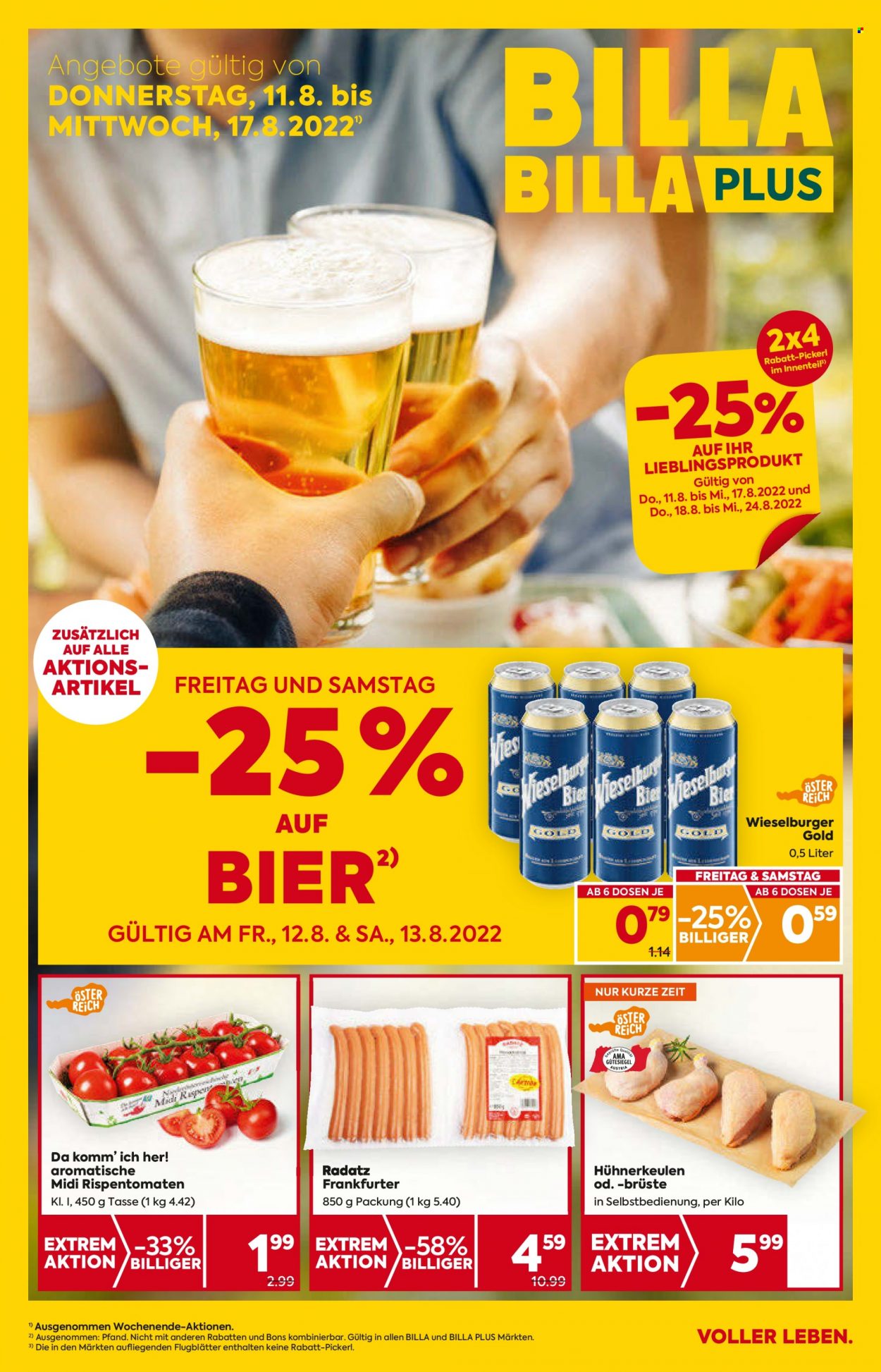 Angebote Billa - 11.8.2022 - 17.8.2022. Seite 1