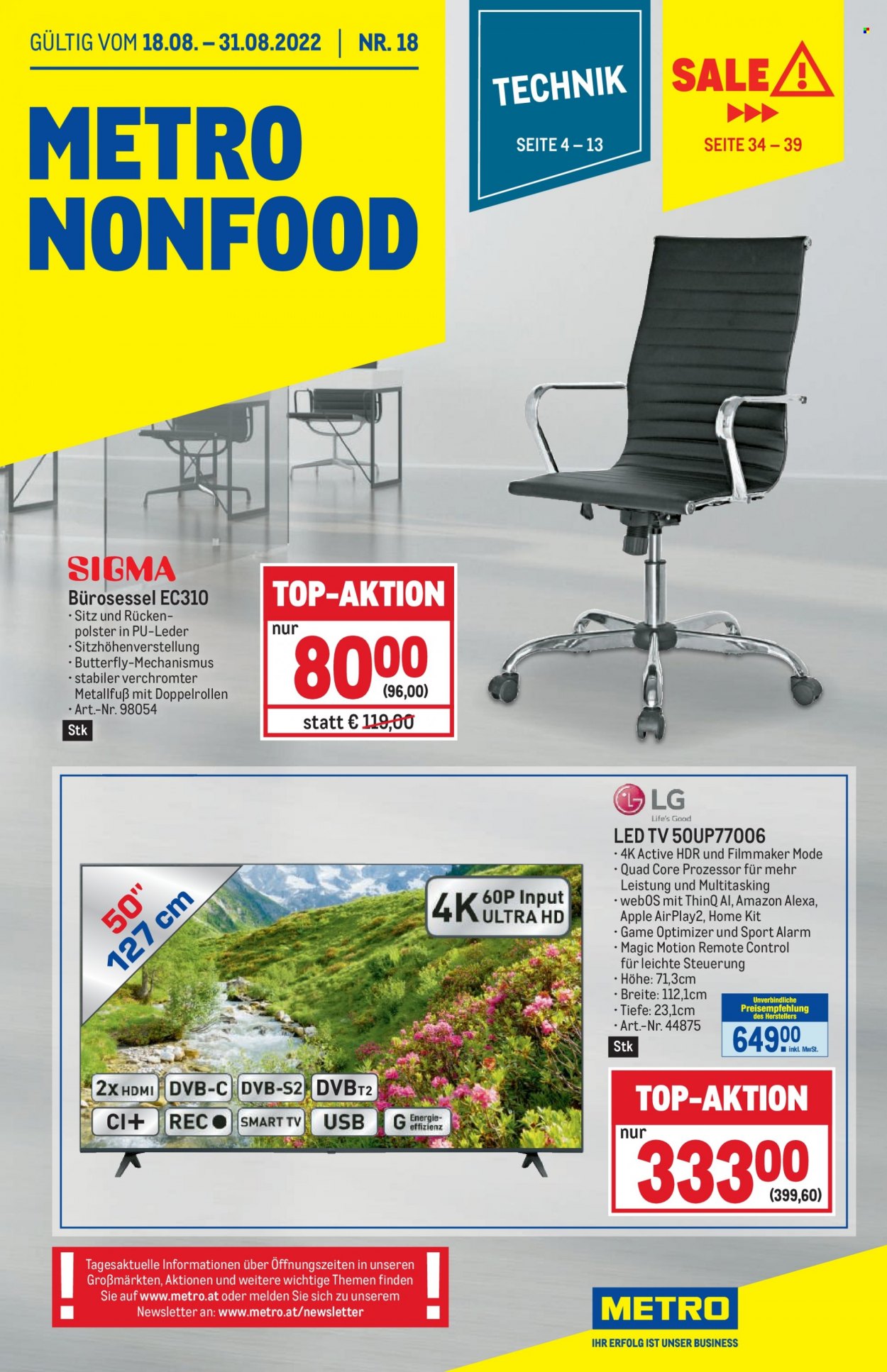 Angebote Metro - 18.8.2022 - 31.8.2022. Seite 1