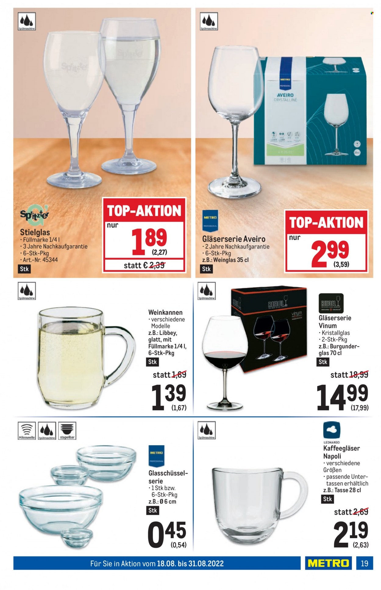 Angebote Metro - 18.8.2022 - 31.8.2022. Seite 19