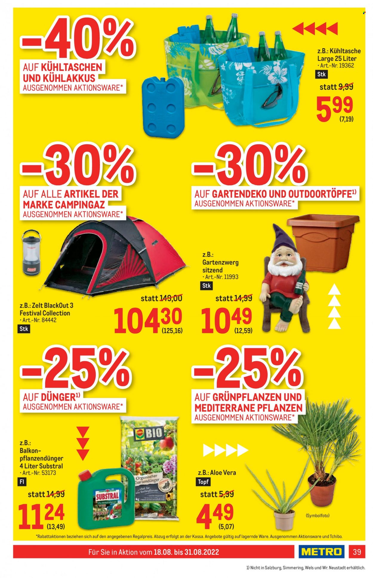 Angebote Metro - 18.8.2022 - 31.8.2022. Seite 39