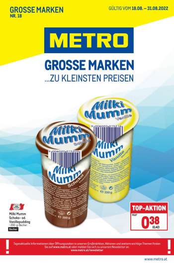 Angebote Metro - 18.8.2022 - 31.8.2022.